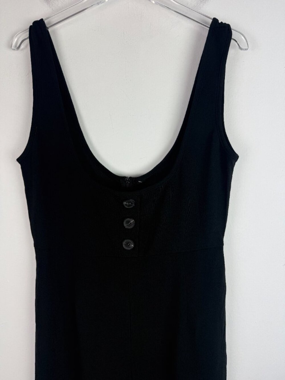 NWT Cupshe Wide Leg Sleeveless Button Jumpsuit Black Size Large L NEW - Picture 3 of 10